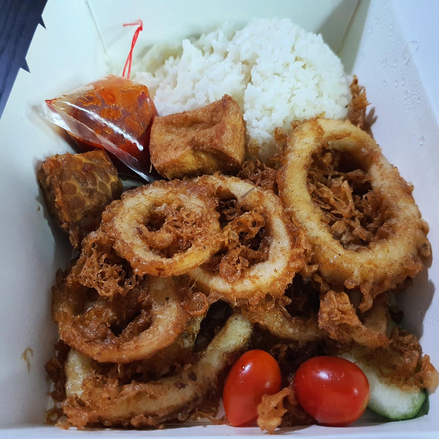 Nasi Sotong Penyet