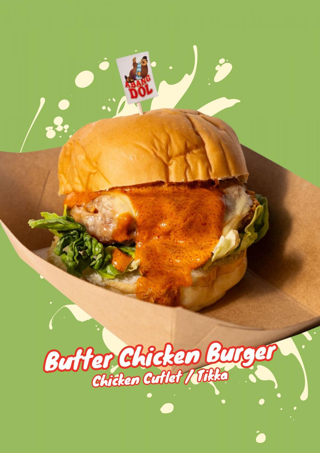 Butter Chicken Cutlet Burger