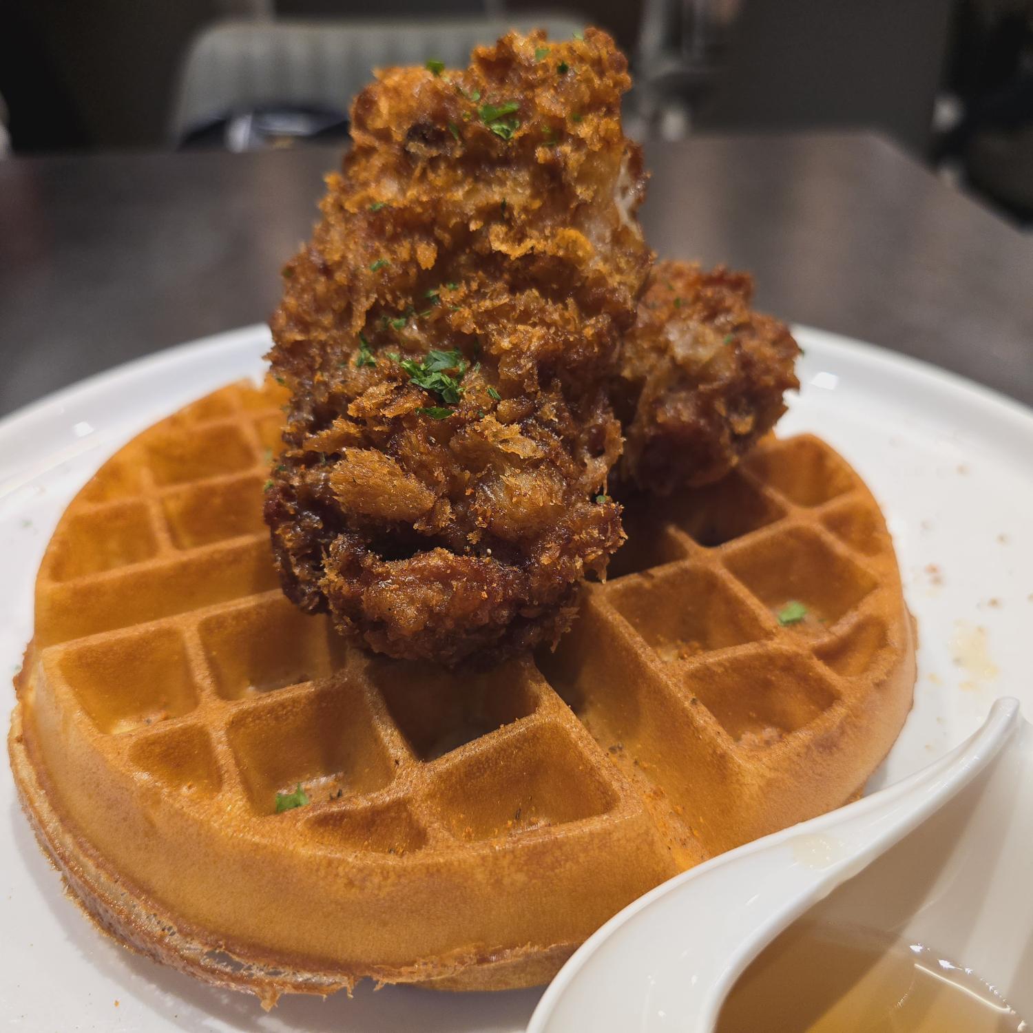 Deep Fried Chicken Katsu & Waffle