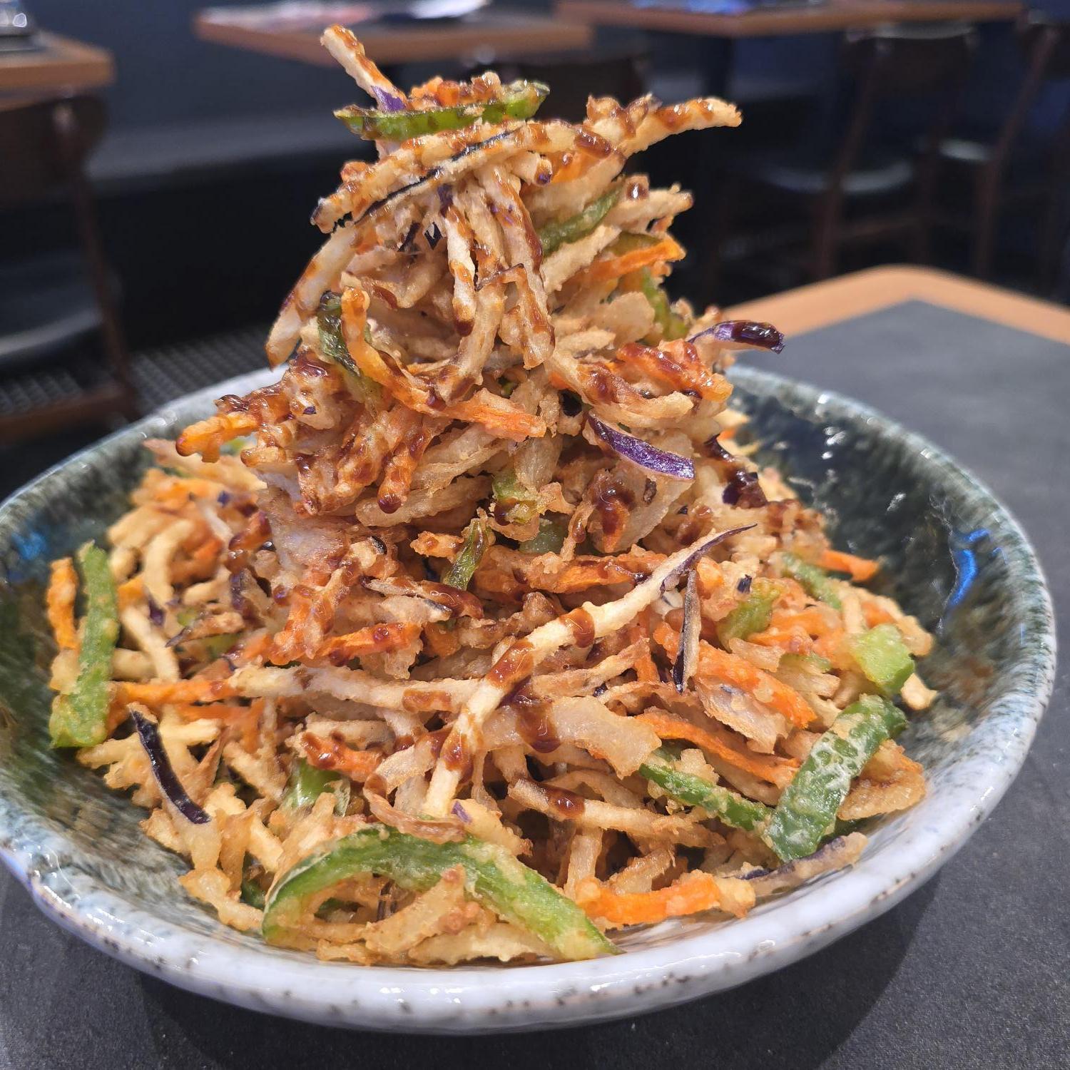 Kakiage with Truffle Kabayaki Sauce