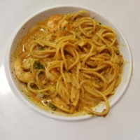 Laksa Prawn Spaghetti